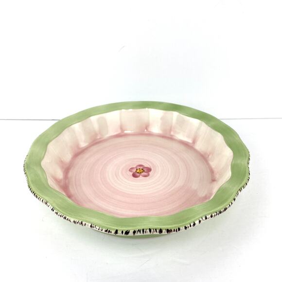 Franciscan Flora Hand Painted Earthenware Pie Plate